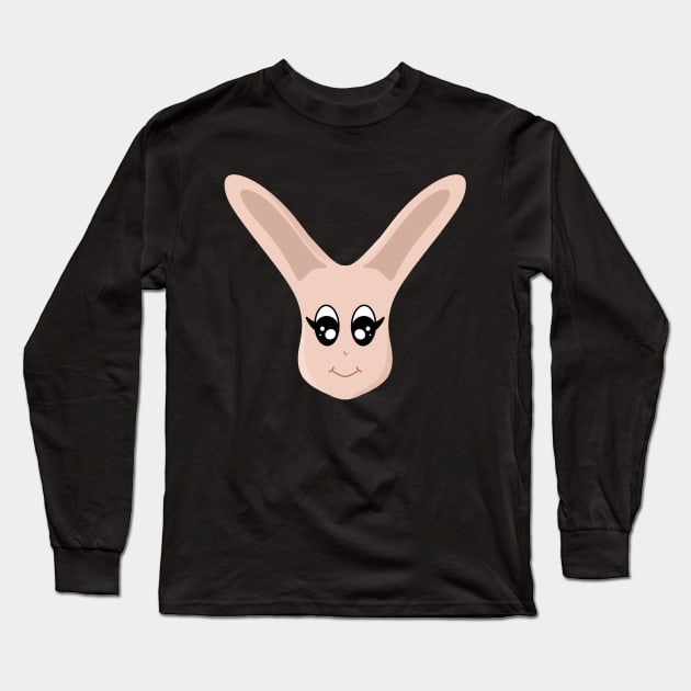 Cute Sparkle Eyes Bunny Long Sleeve T-Shirt by melissamco